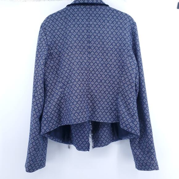 Metaphor Assymetrical Zip Up Raw Hemline 2 Zipper Front Pockets Lining Ripped| L - Picture 12 of 14